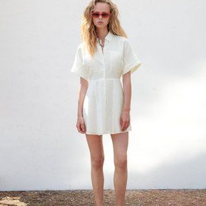 NWT Zara Short Summer Dress in White (Large)